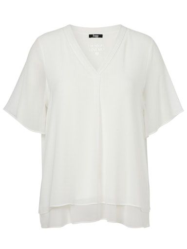 Blouse wit v-hals 2453727