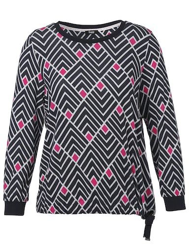 Shirt fuchsia wit en zwart