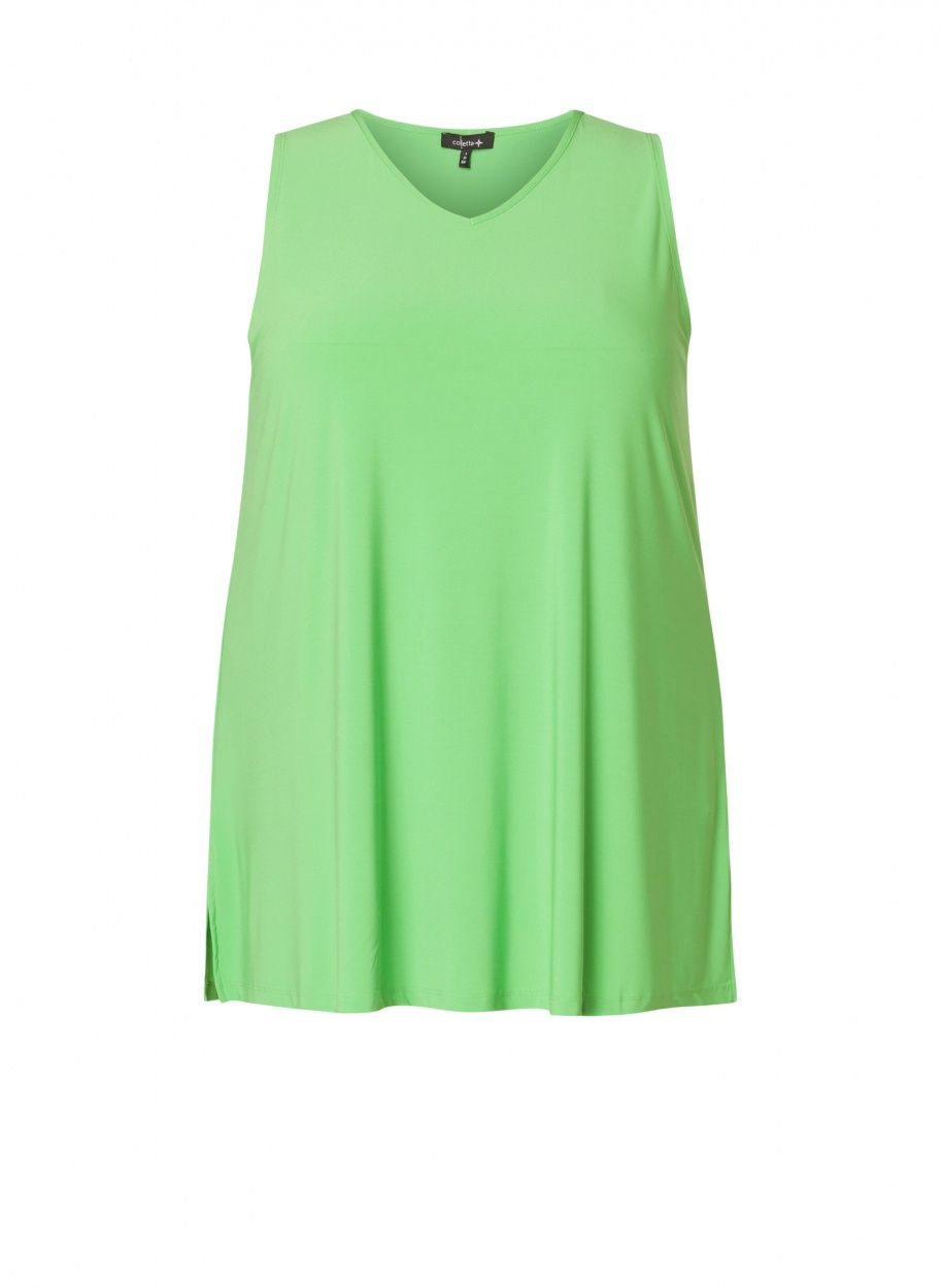 A-lijn top lime green