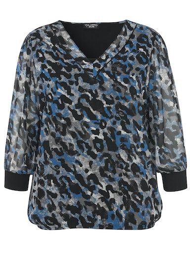 Blouse petrol vlek