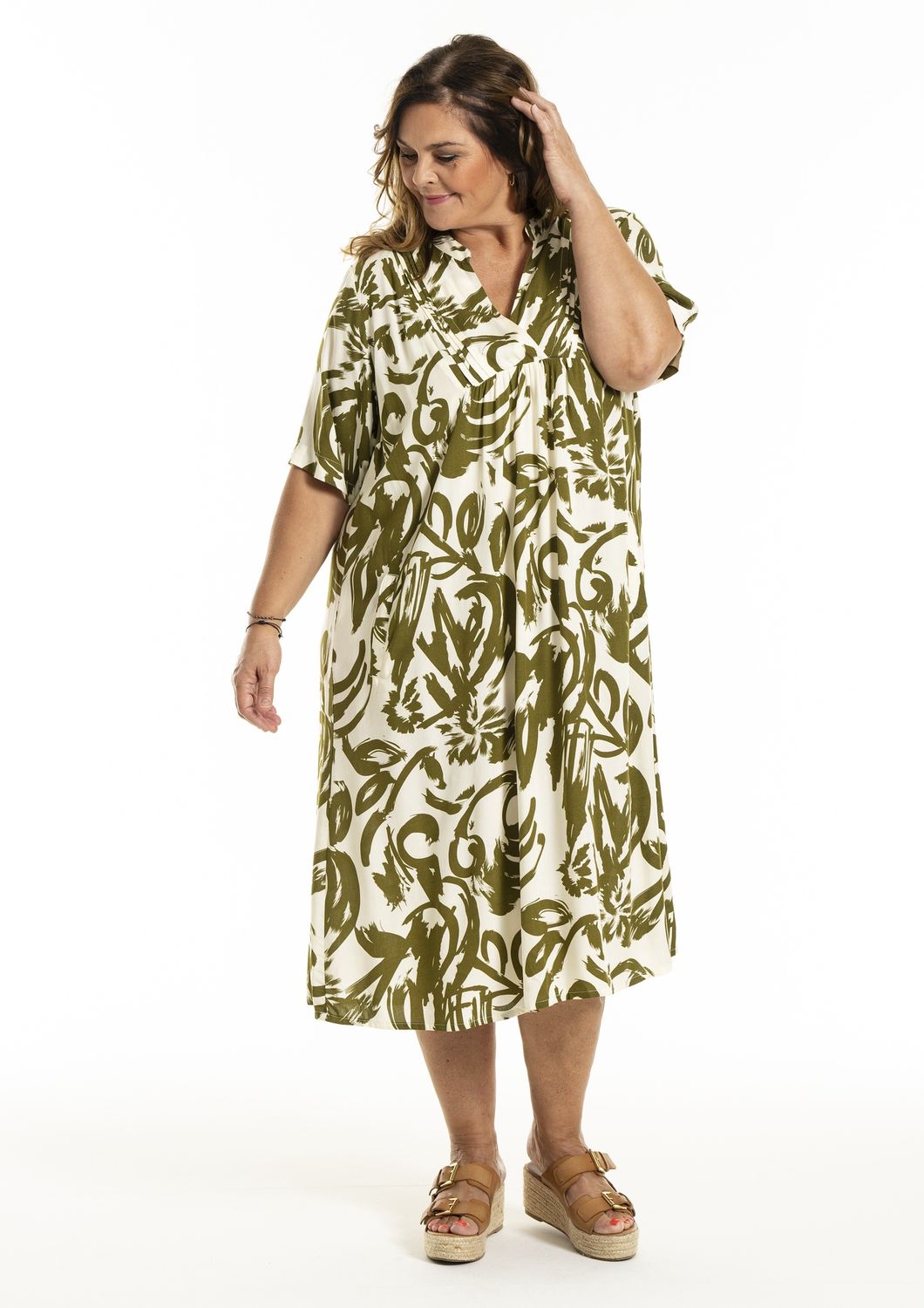 GMajken Dress Offwhite-olive