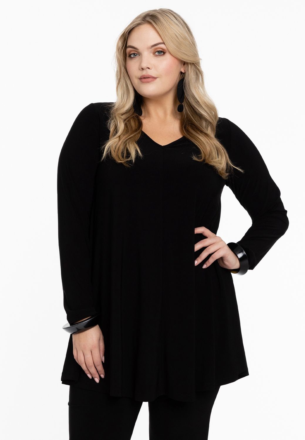 Tuniek swing long sleeve BLACK