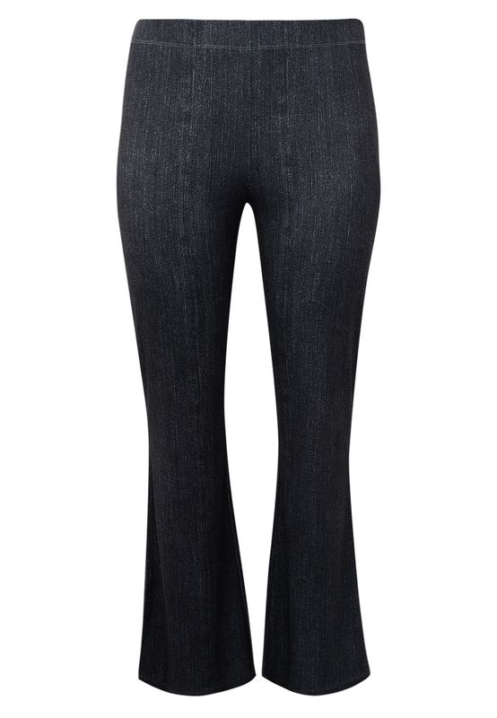 Broek bootleg Denim Dolce black