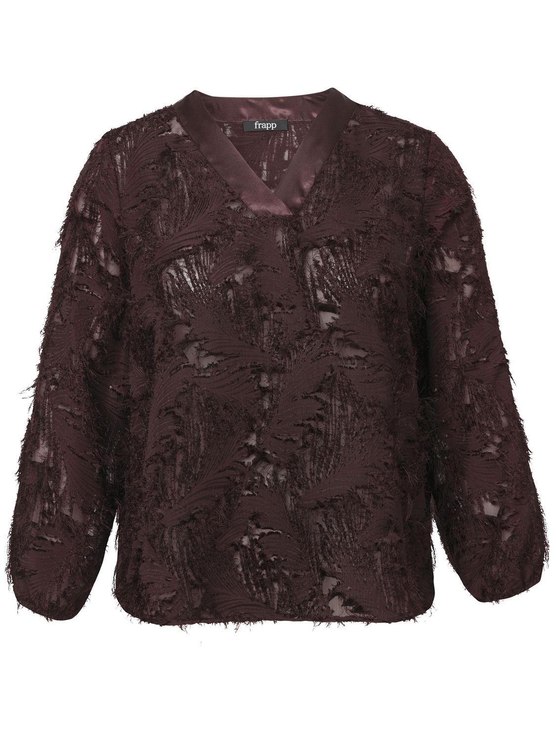 Bluse V-Ausschnitt 1/1 Arm wild berry