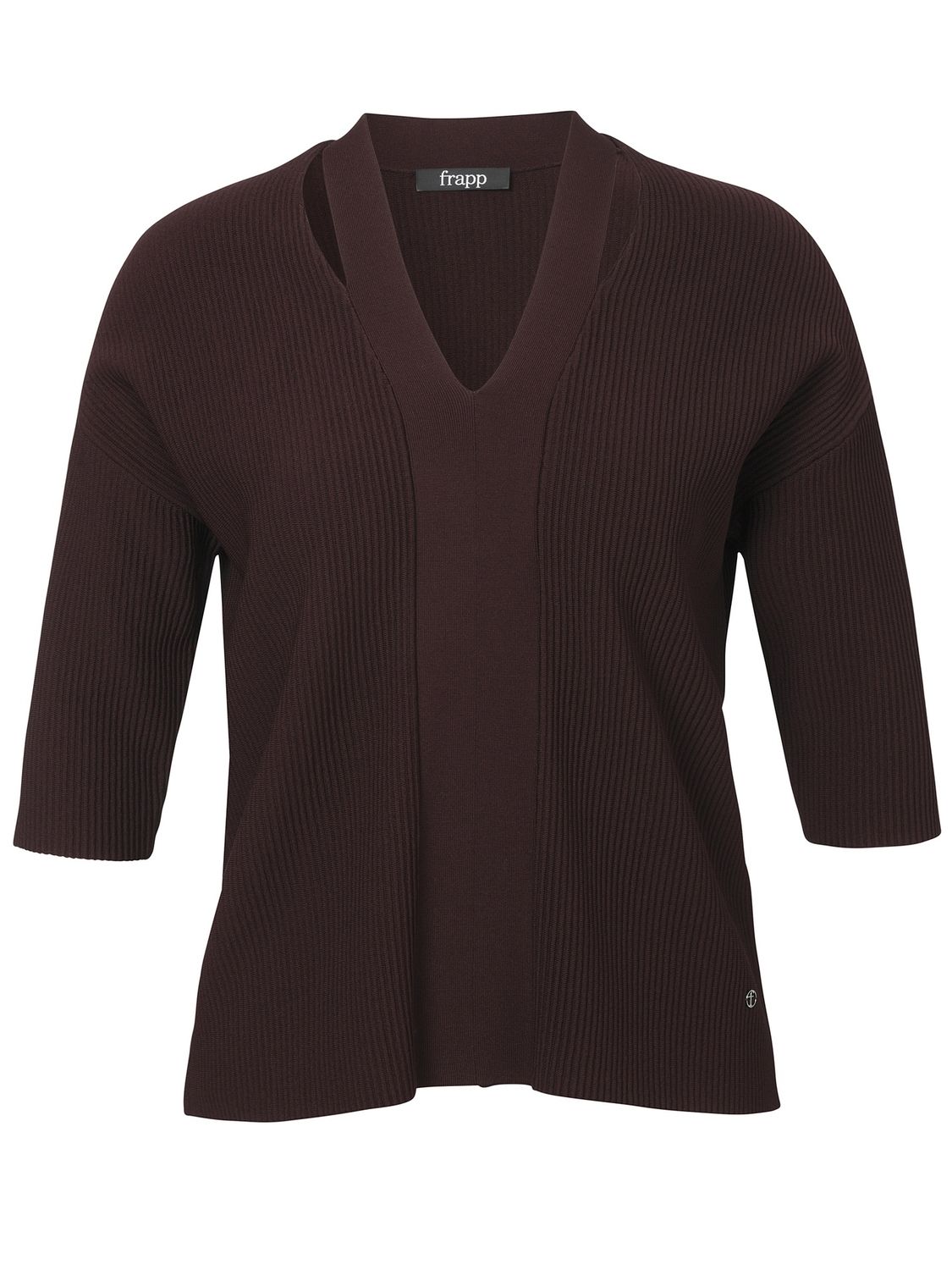 Pullover V-Ausschnitt 3/4 Arm wild berry