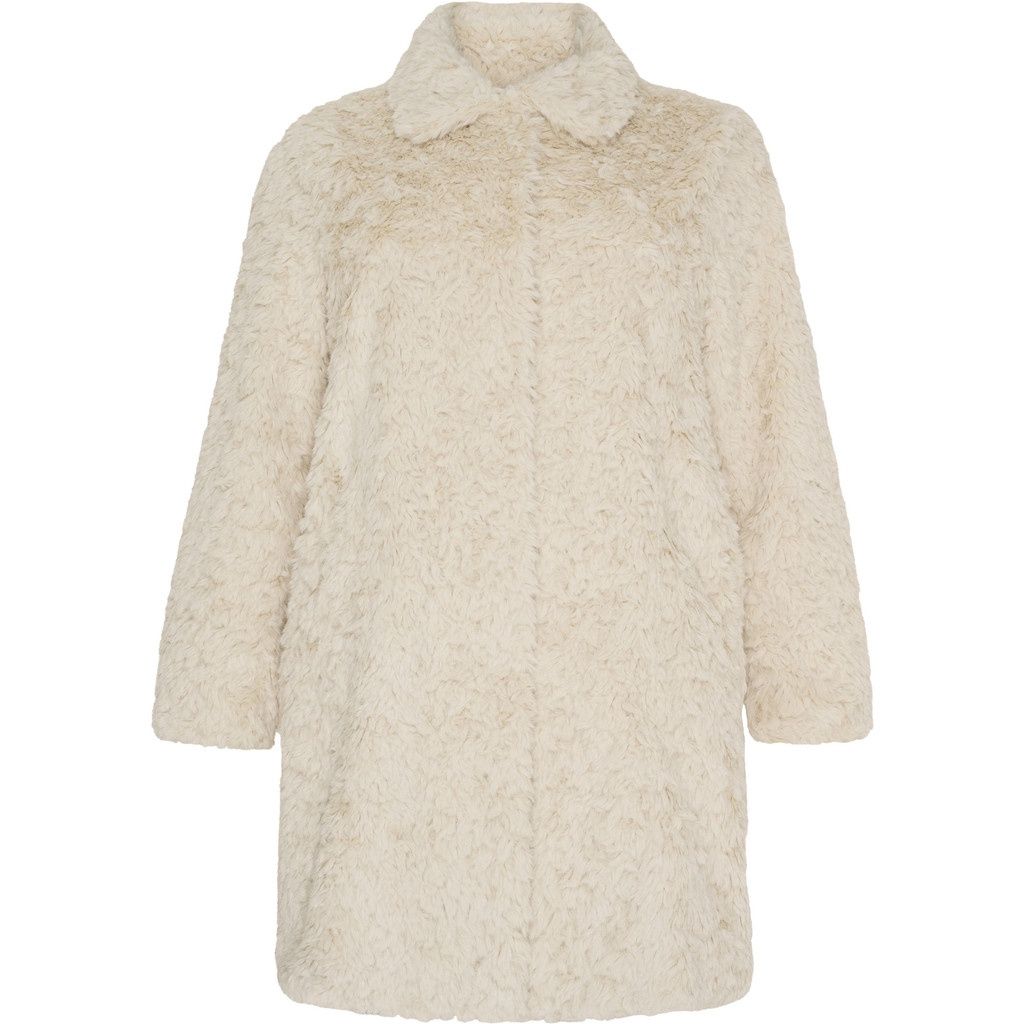 Fake fur Coat w collar