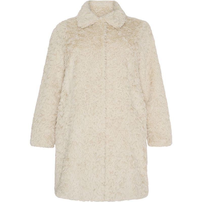 Fake fur Coat w collar