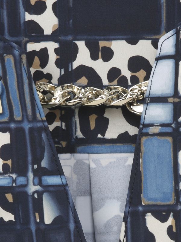 T-Shirt V-Ausschnitt 3/4 Arm Navy multi