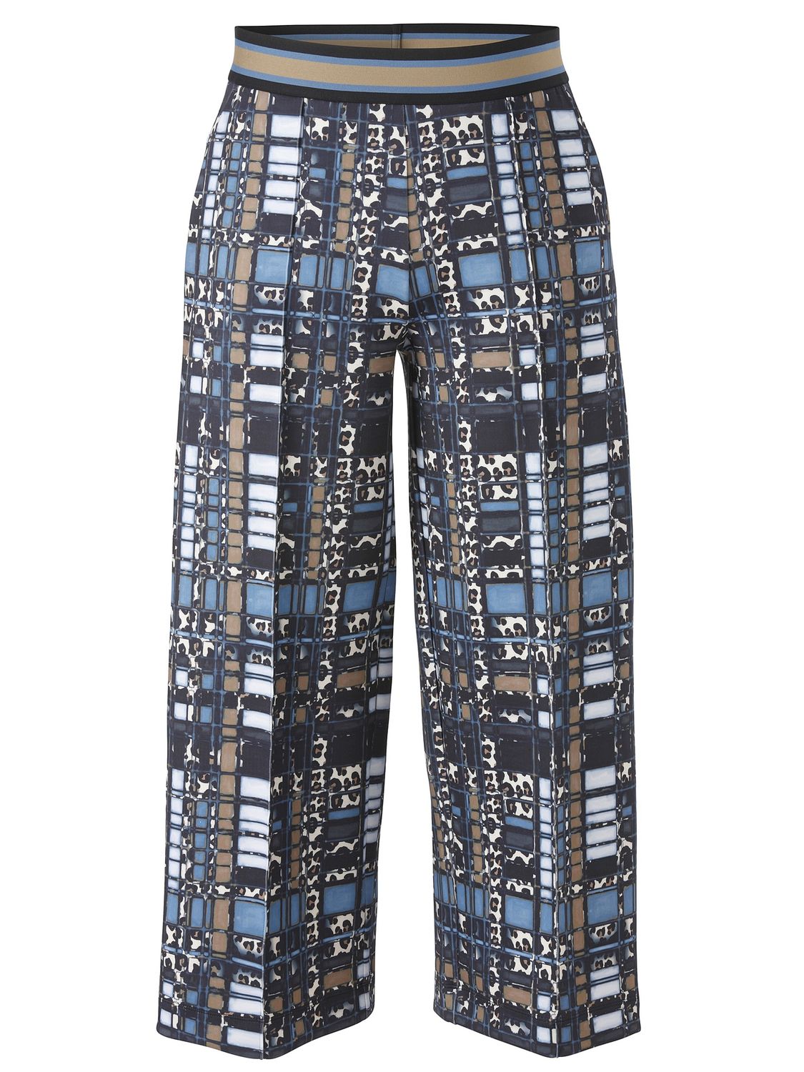 Hose knöchellang Druck Navy multi