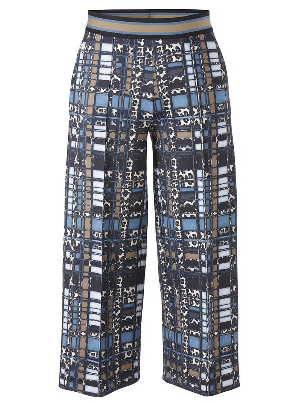 Hose knöchellang Druck Navy multi