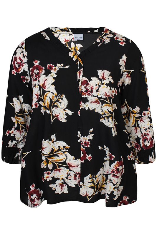 Zh-Ozie 936-Blouse 3/4 Tango red