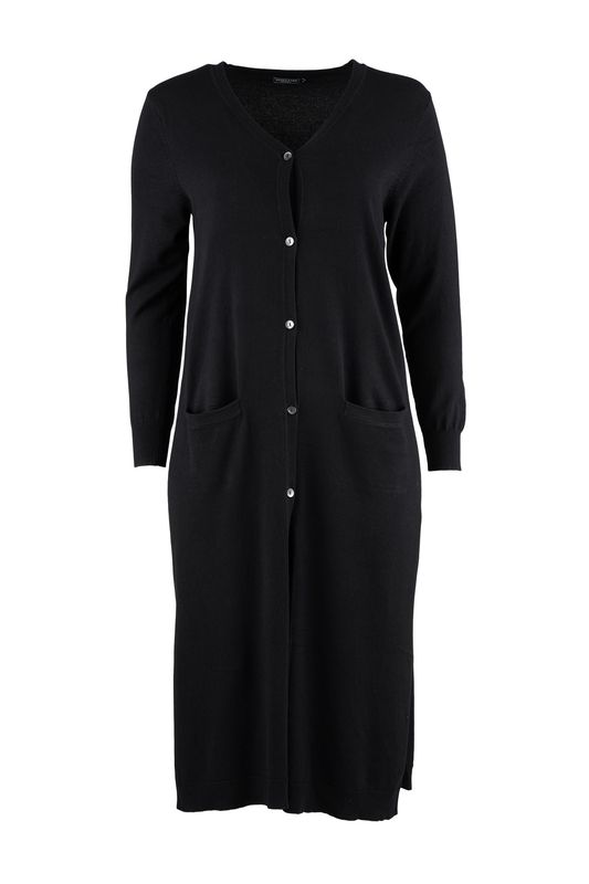 Helsinki - Long Cardigan Black