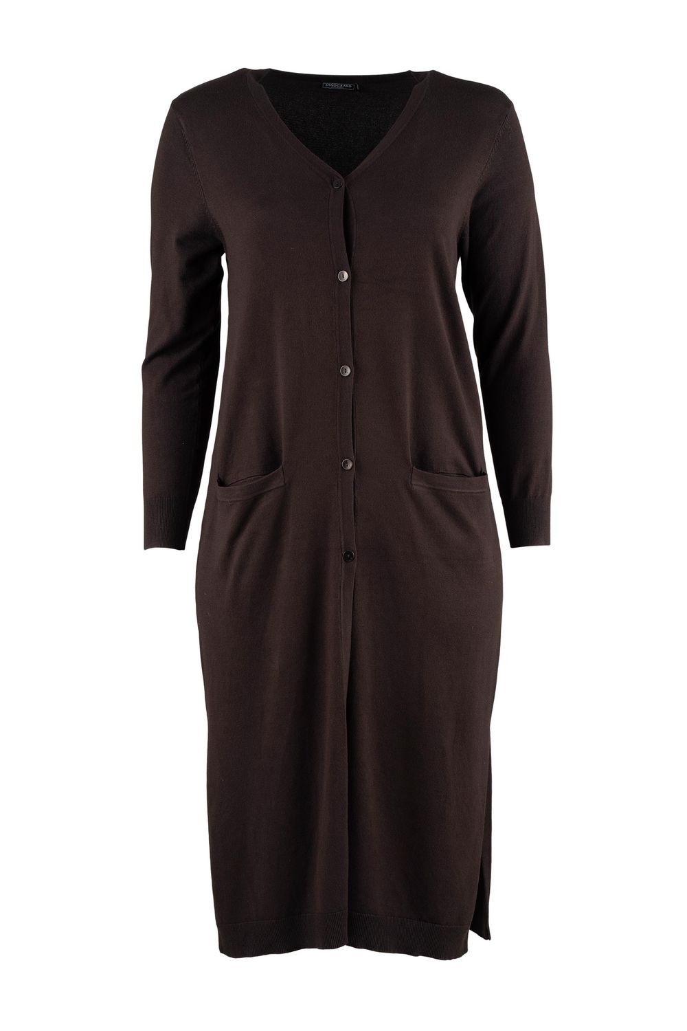 Helsinki - Long Cardigan Dark Brown