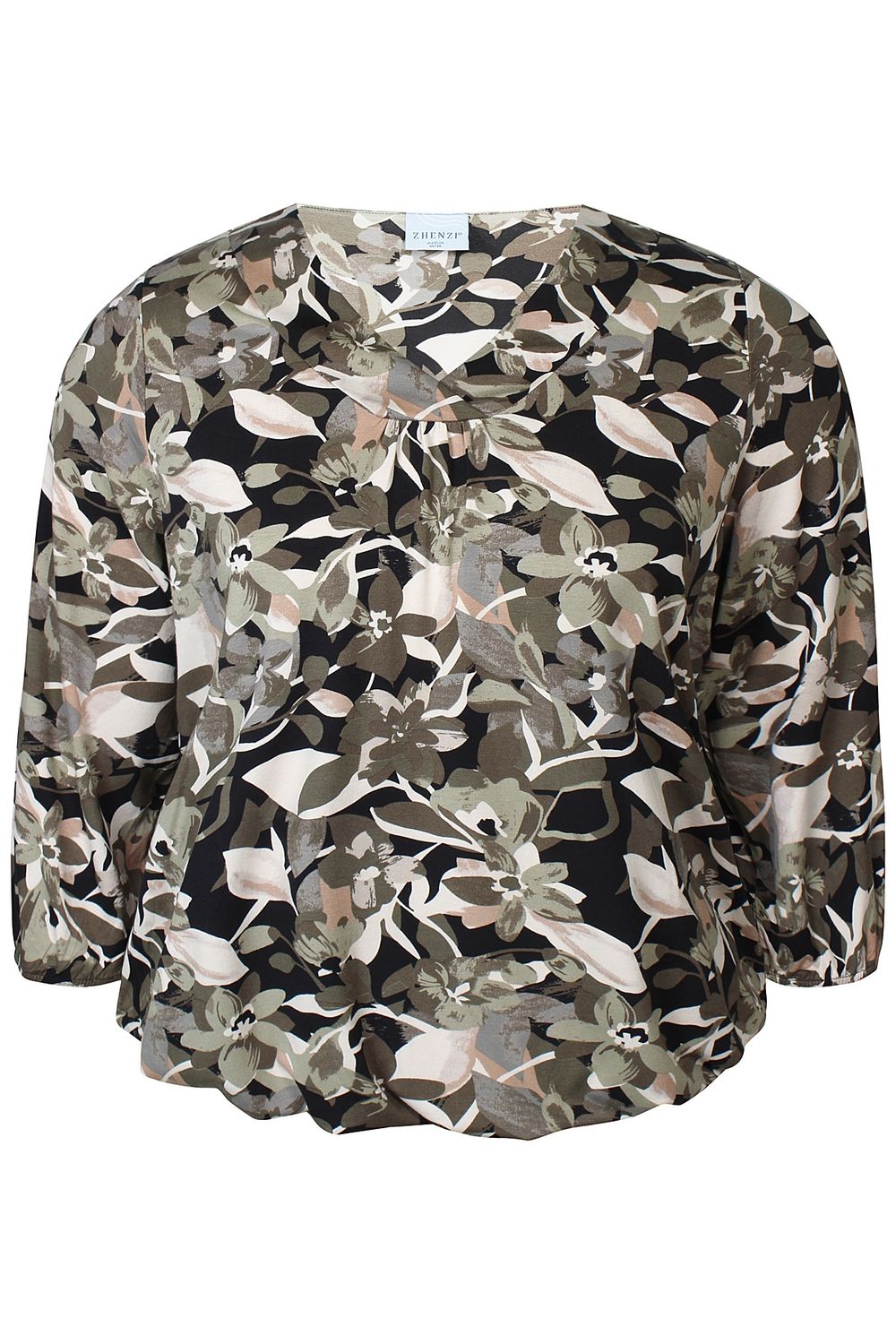 Zh-Saki 1025-Blouse ¾ Stone Green