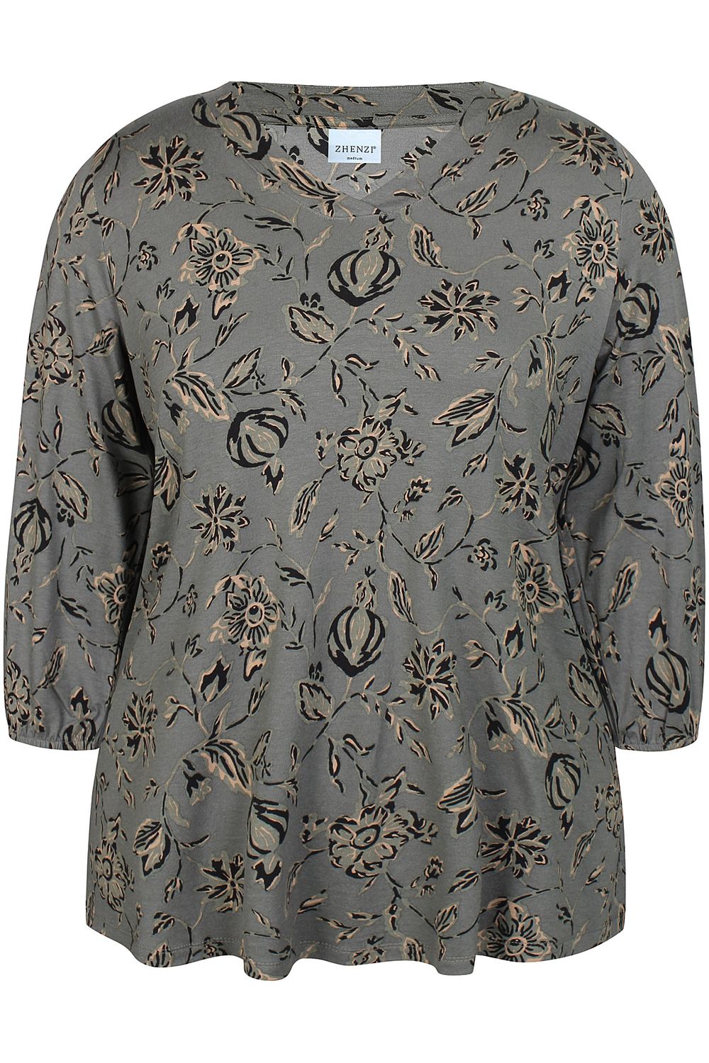Zh-Sylva 1016-Blouse ¾ Stone Green