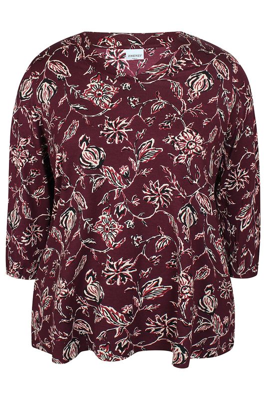 Zh-Sylva 1016-Blouse ¾ Maroon