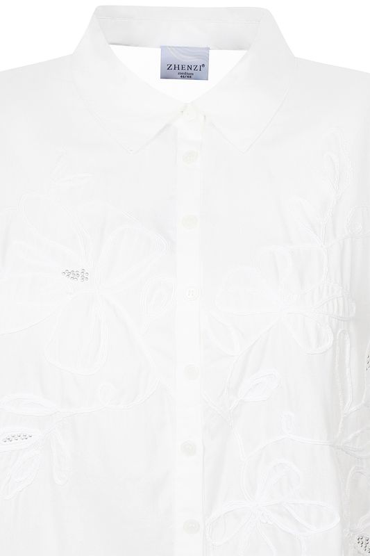 Zh-Siba 1047-Tunic ¾ white
