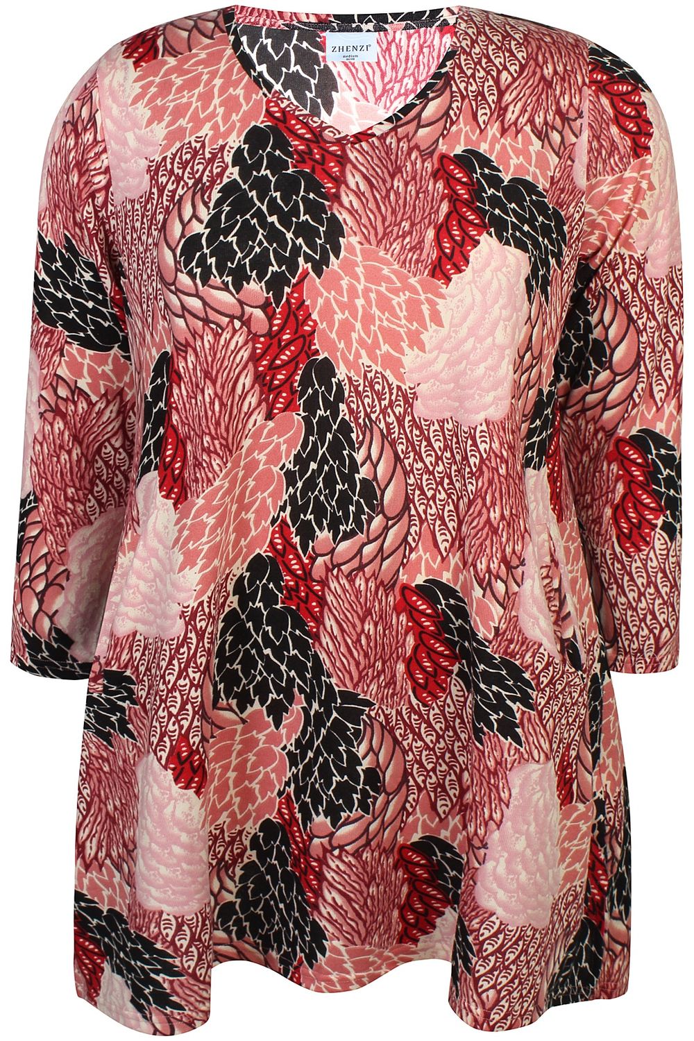 Zh-Ainsley 993-Tunic ¾ oud roze