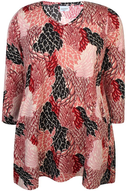 Zh-Ainsley 993-Tunic ¾ oud roze