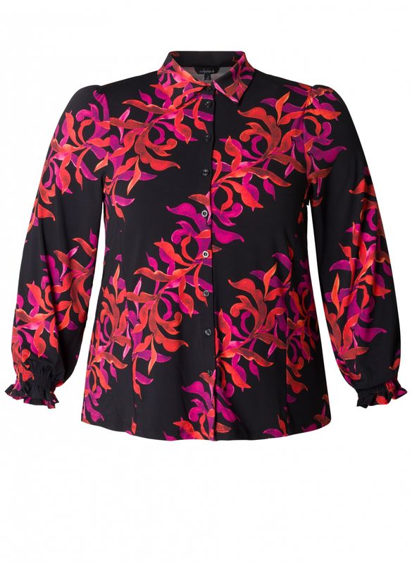 Blouse zwart rood 9000612