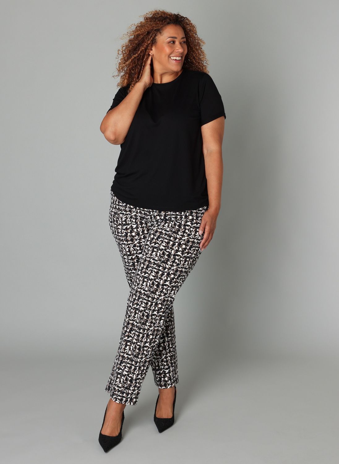 Pantalon zwart wit 9000548