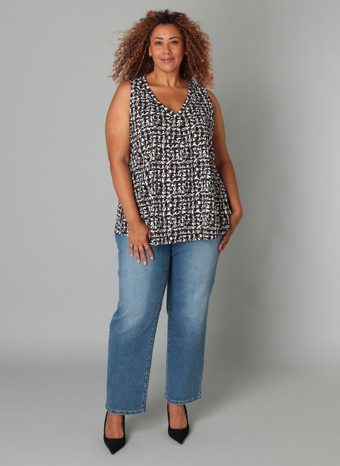 Top zwart wit 9000551