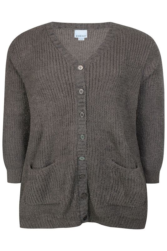 Zh-Drot 999-Cardigan L/S Stone Green