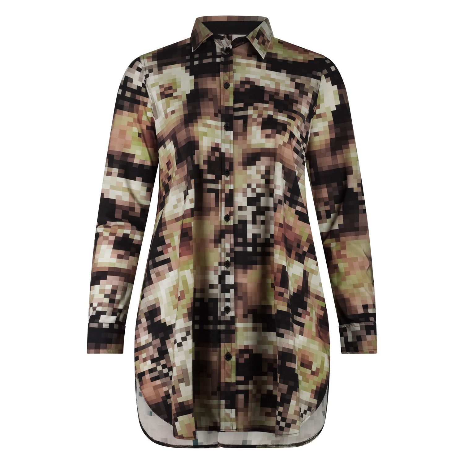 Blouse Long LS Pixel Rose