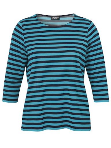 T-Shirt Ronde hals 3/4 mouw D Blauw