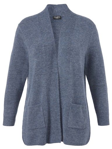 Vest lange mouw blauw melange