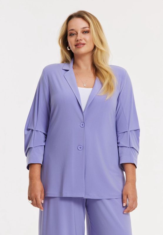 Blazer pleated sleeve