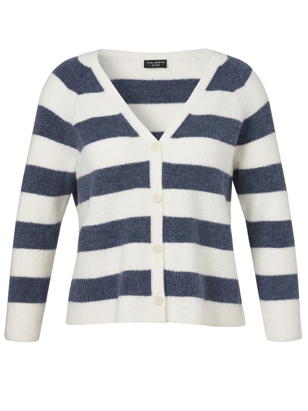 Jack V-hals lange mouw blauw melange