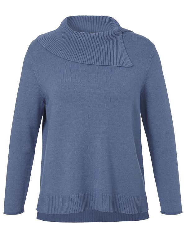 Pullover lange mouw blauw melange