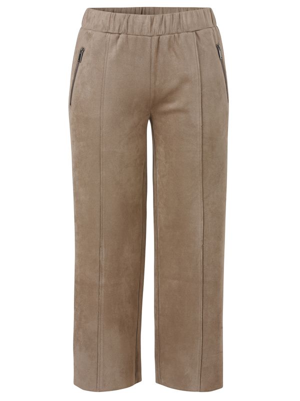 Broek lang mokka melange