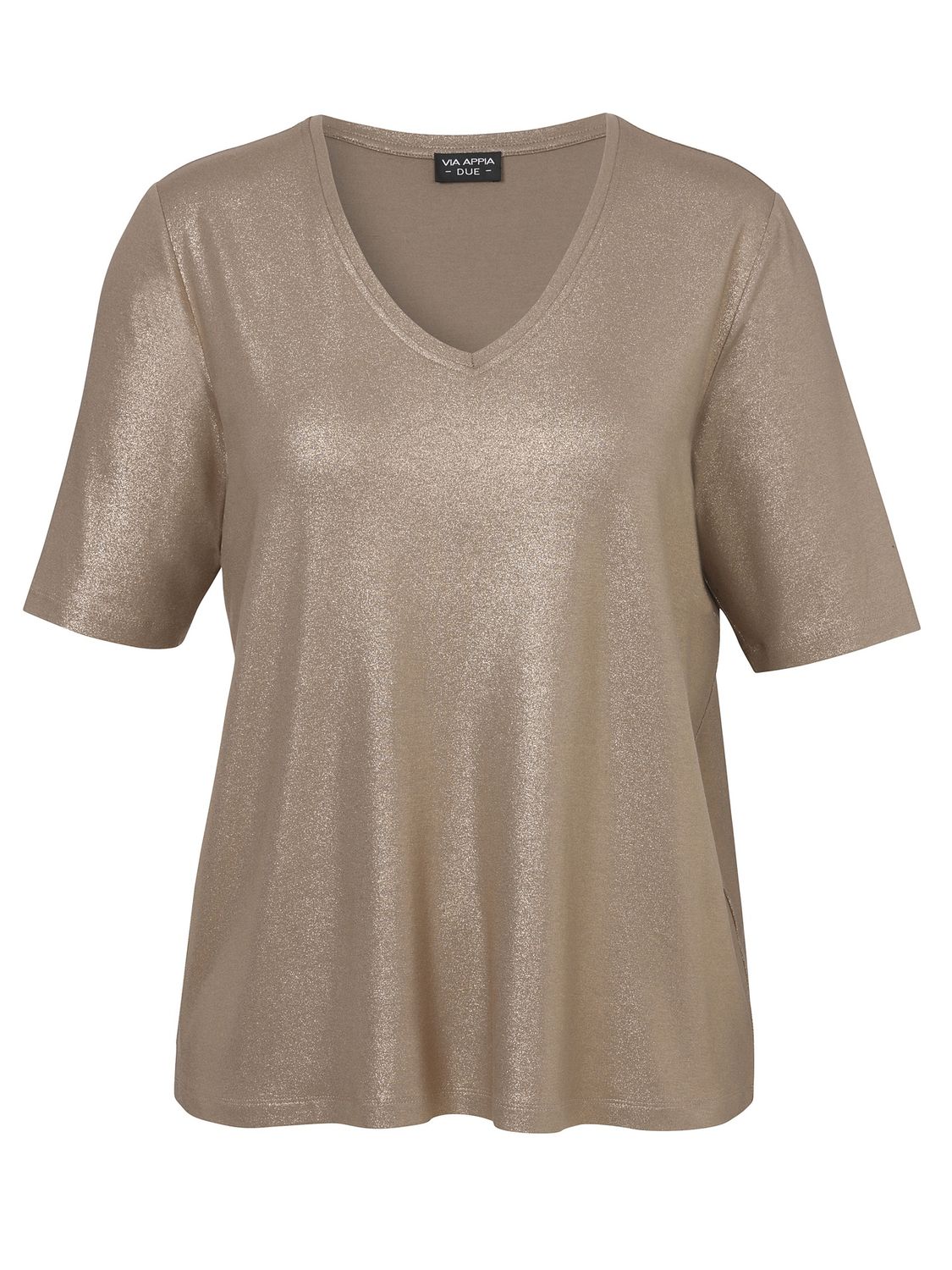 T-Shirt V-hals mokka
