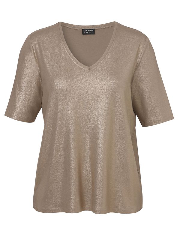 T-Shirt V-hals mokka