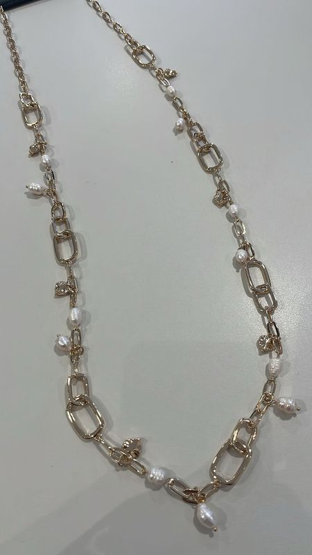Collier goud vierkante schakels