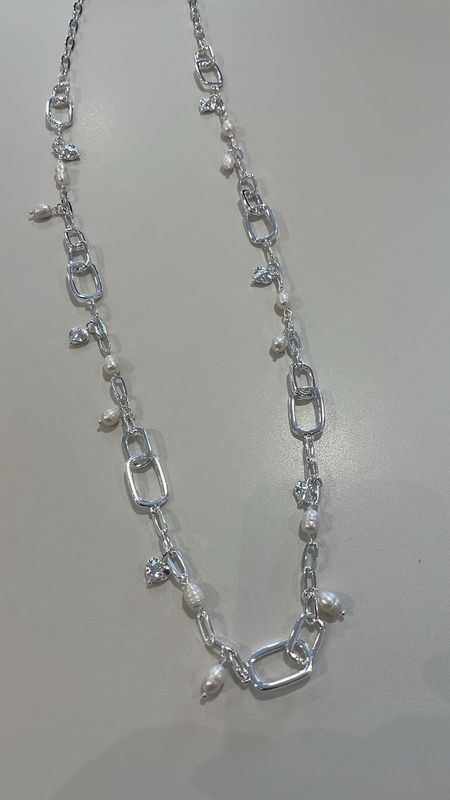 Collier zilver vierkante schakels
