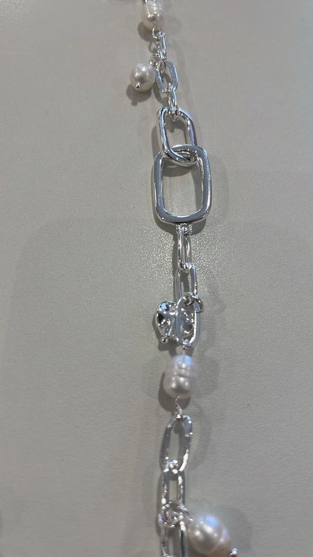 Collier zilver vierkante schakels