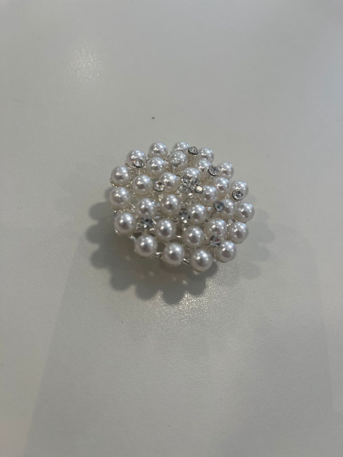 vestclip zilver strass/parel