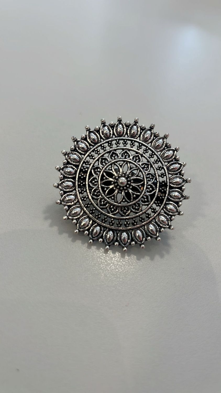 Vestclip rond dicht zilver