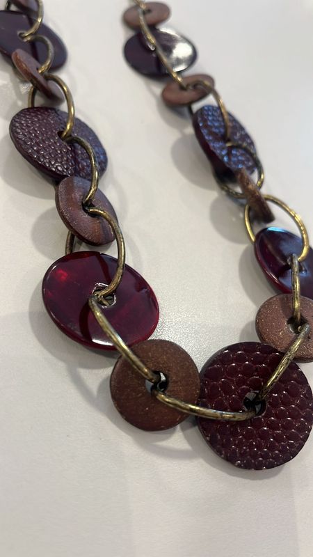 Ketting rode cirkel met koper