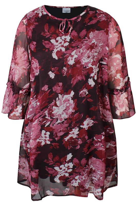 Zh-Toya 1120-Tunic ¾ Burgundy red