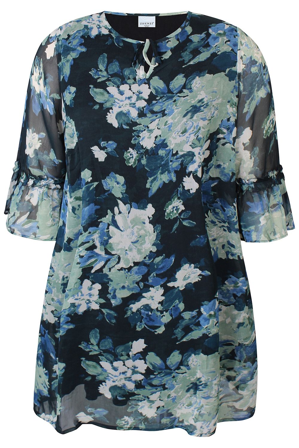 Zh-Toya 1120-Tunic ¾ Teal Green