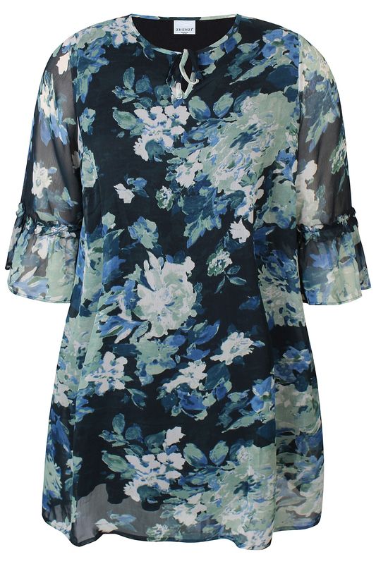Zh-Toya 1120-Tunic ¾ Teal Green