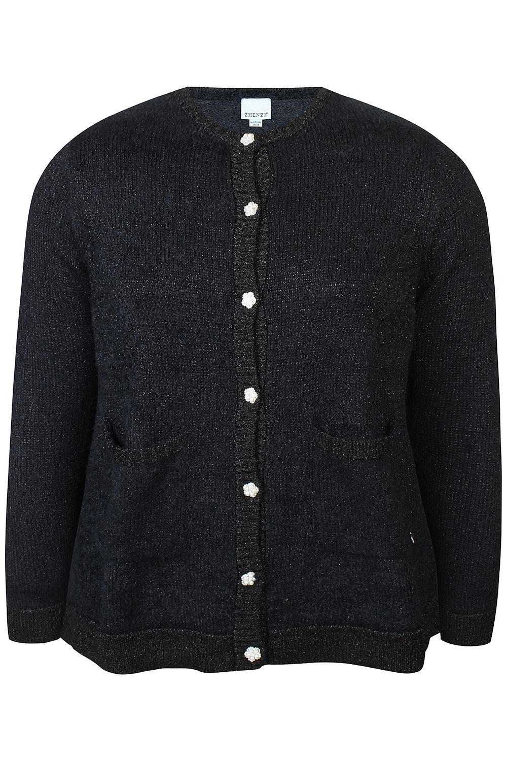 Zh-Tera 1097-Cardigan L/S Black