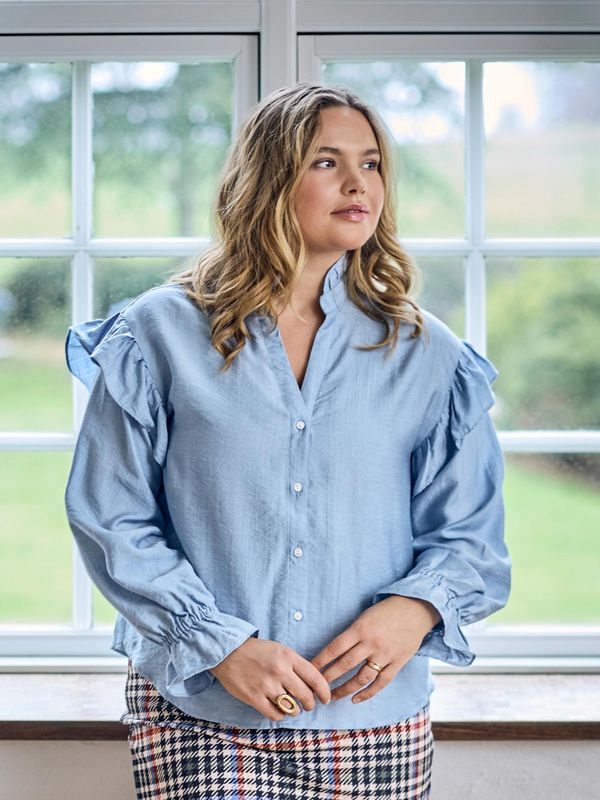 CARLA BLOUSE ice blue