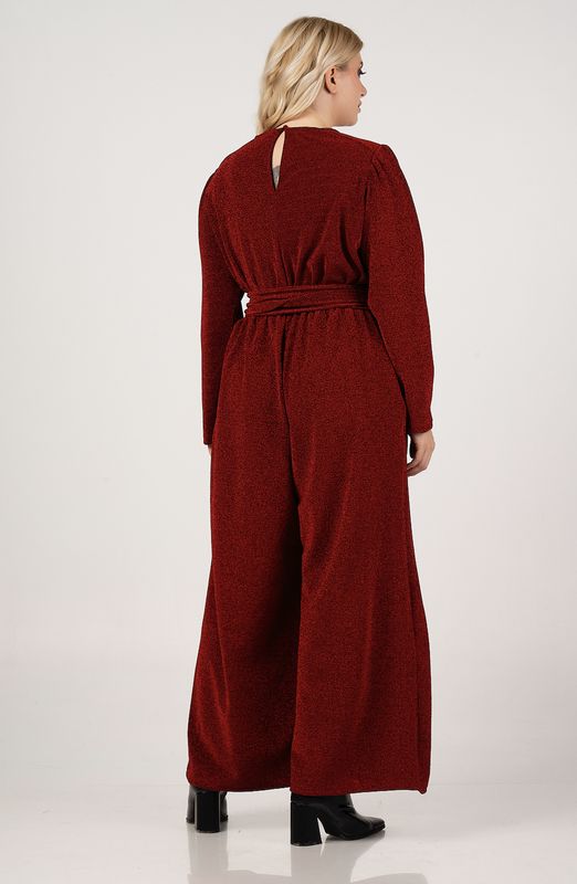 Jumpsuit rood glitter