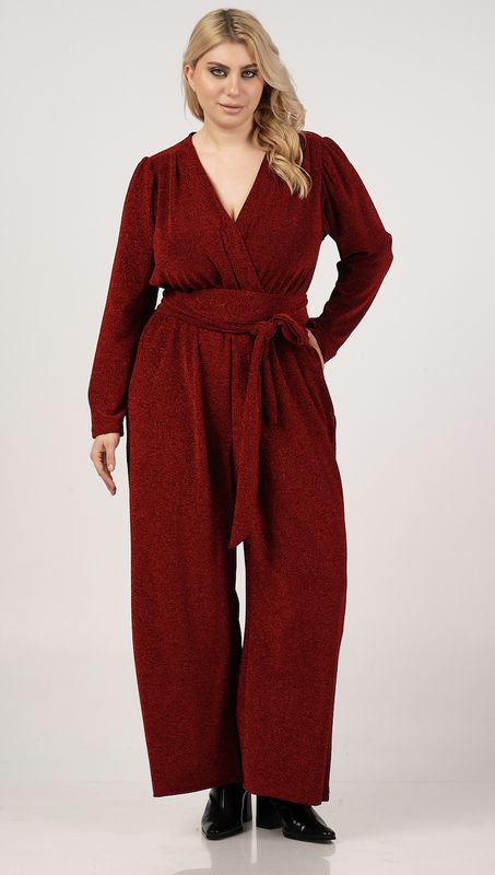 Jumpsuit rood glitter