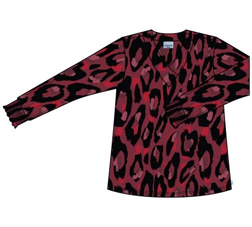 Zh-Tina 1108-Blouse L/S Burgundy red